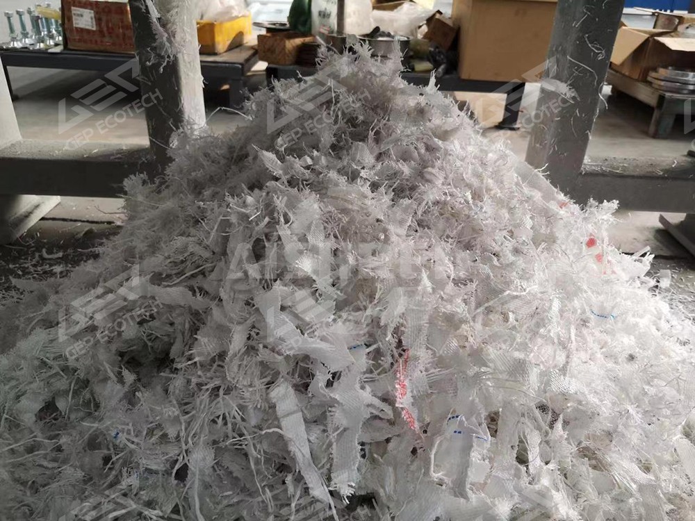 破碎後的噸包袋