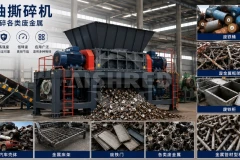 雙軸破碎機處理各類廢鐵影片實錄